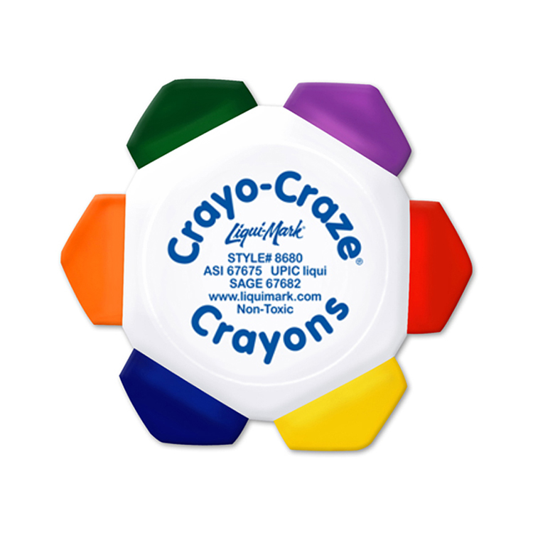 Hexagon Crayo-Craze 6 Color Crayon